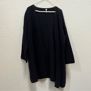 navy cardigan Margaret O’Leary navy open front